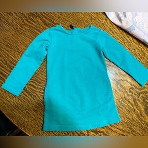 Primary Kids Teal Long Sleeve Cozy Dress 3